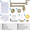 wowow brushed gold pot filler wall mount folding faucet over stove 4