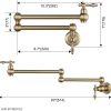 wowow brushed gold pot filler wall mount folding faucet over stove 6