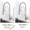wowow brushed nickel brass pre rinse faucet with dual mode pull down sprayer 5 1