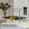wowow brushed nickel deck mount pot filler folding faucet over stove 2
