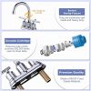 wowow centerset bathroom faucet chrome 3 hole 2 handle 4 inch bathroom sink faucet 1 1