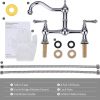 wowow chrome 8 inch centerset classic heritage bridge faucet 3