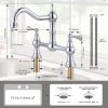 wowow chrome 8 inch centerset classic heritage bridge faucet 5