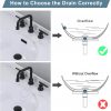 wowow oil rubbed bronze bathroom pop up drain stopper for bathroom sink and rv sink with overflow 2