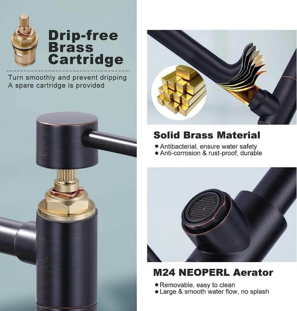 wowow oil rubbed bronze deck mount pot filler 2