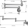 wowow polished nickel wall mount pot filler faucet over stove 1