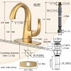 wowow single handle high arc brushed gold bathroom faucet 4