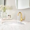 wowow single handle high arc brushed gold bathroom faucet 9