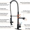 wowow spring commercial black kitchen faucet with pre rinse sprayer 2