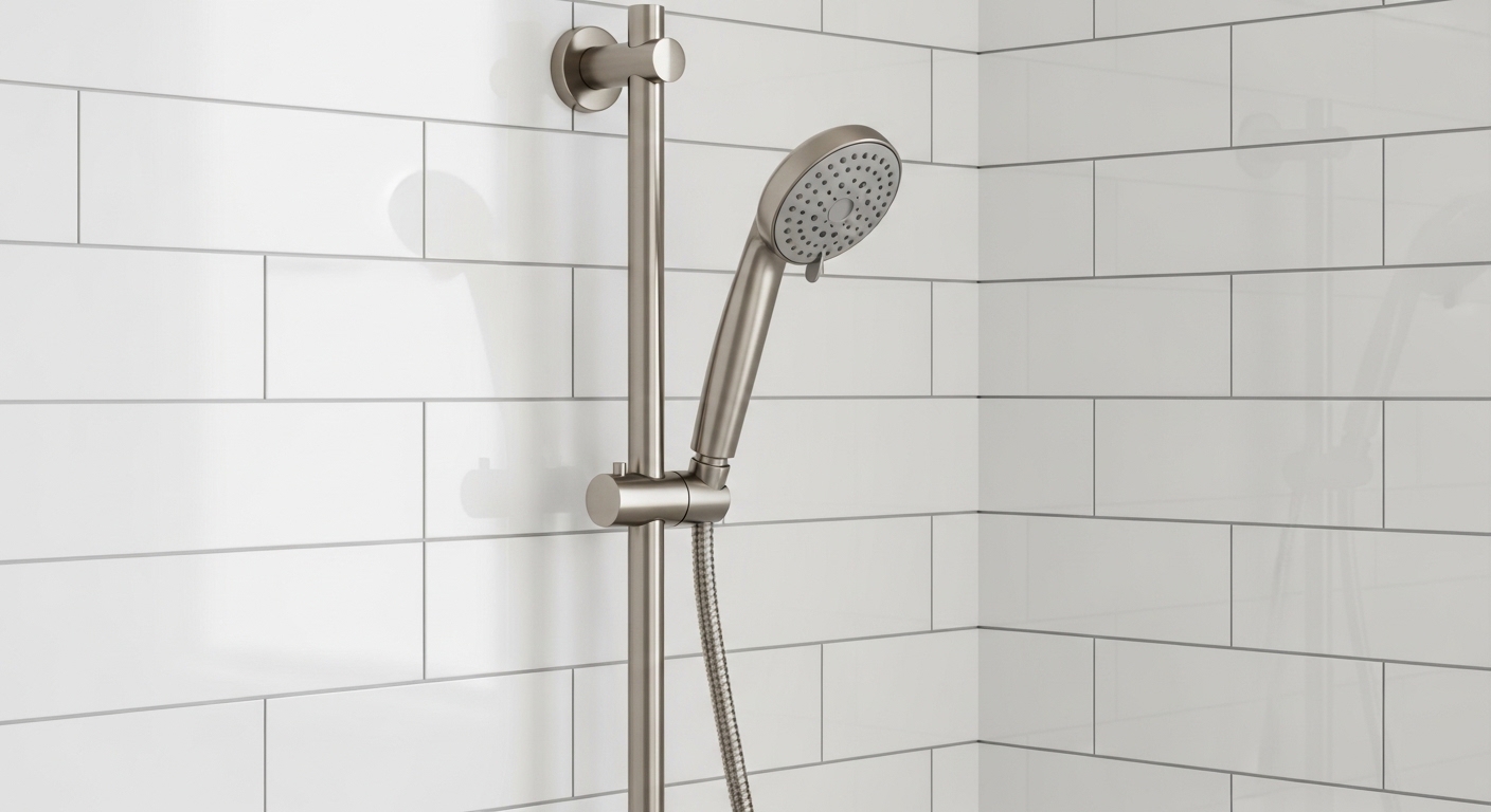 how to install shower head slide bar
