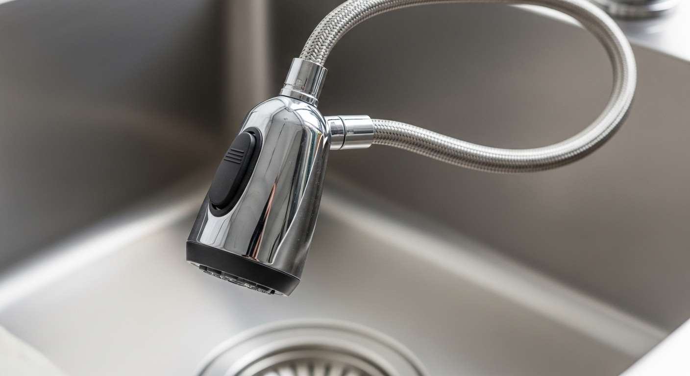 pull down kitchen faucet won t retract