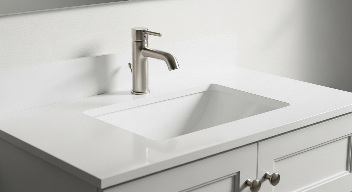 single hole faucet vanity