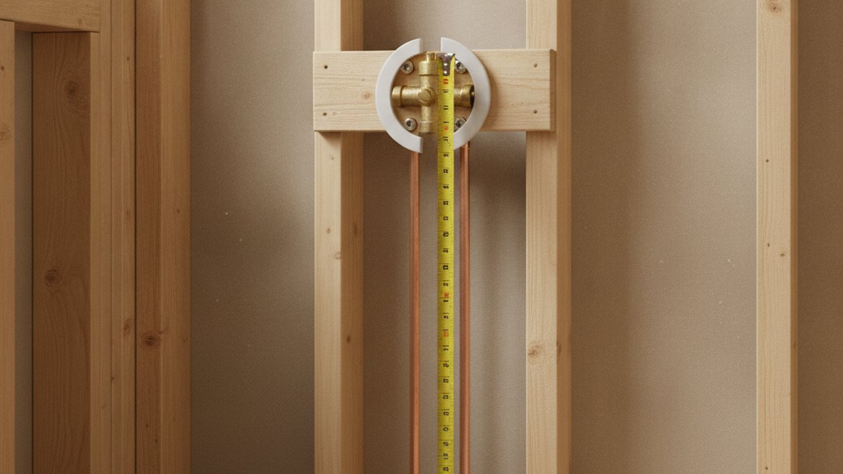 typical shower valve rough in